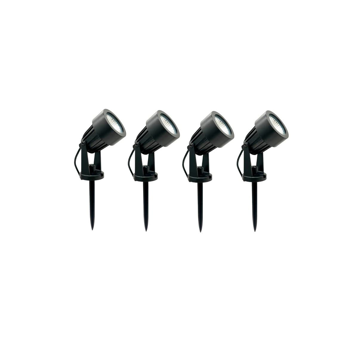 Lucci Connect Aurora 4 Light LED Spike Spot Kit in Black-img-2