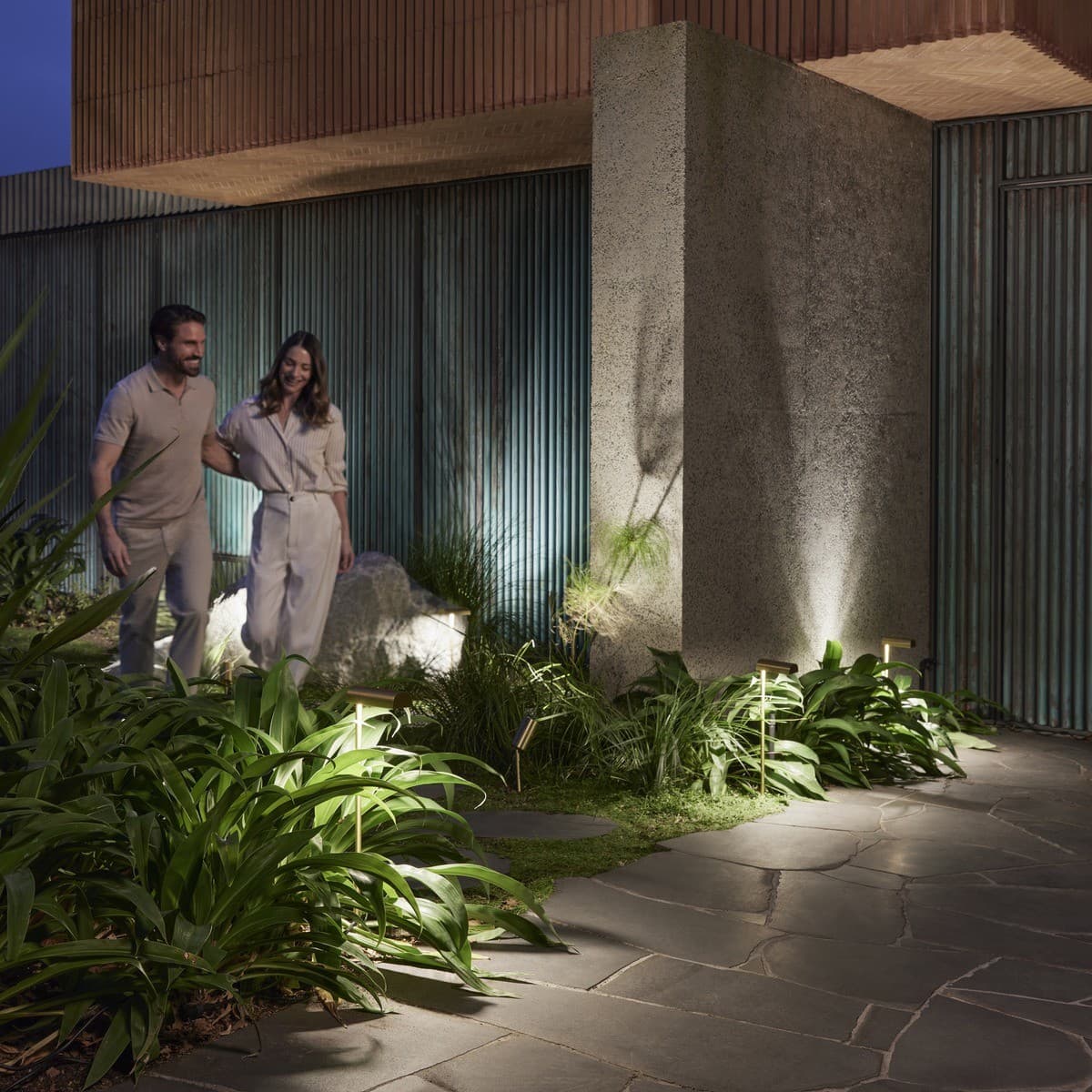 Made By Mayfair Seaside 12V Exterior Point Path Bollard in Aged Solid Brass-img-2