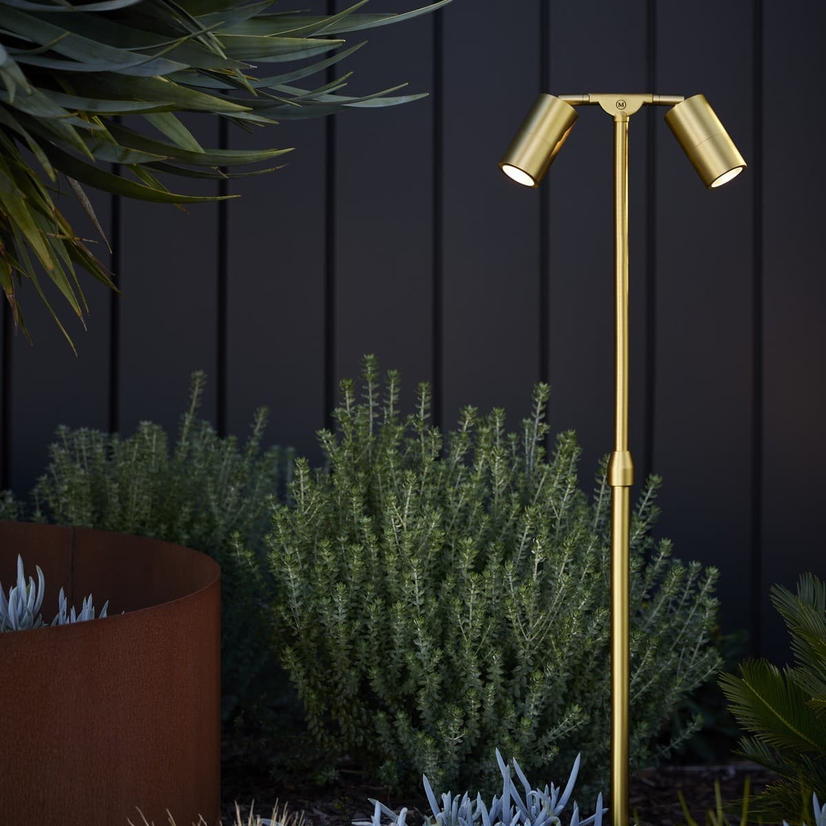 Made By Mayfair Seaside 12V 2 Light Exterior Path Spotlight in Aged Solid Brass-img-2