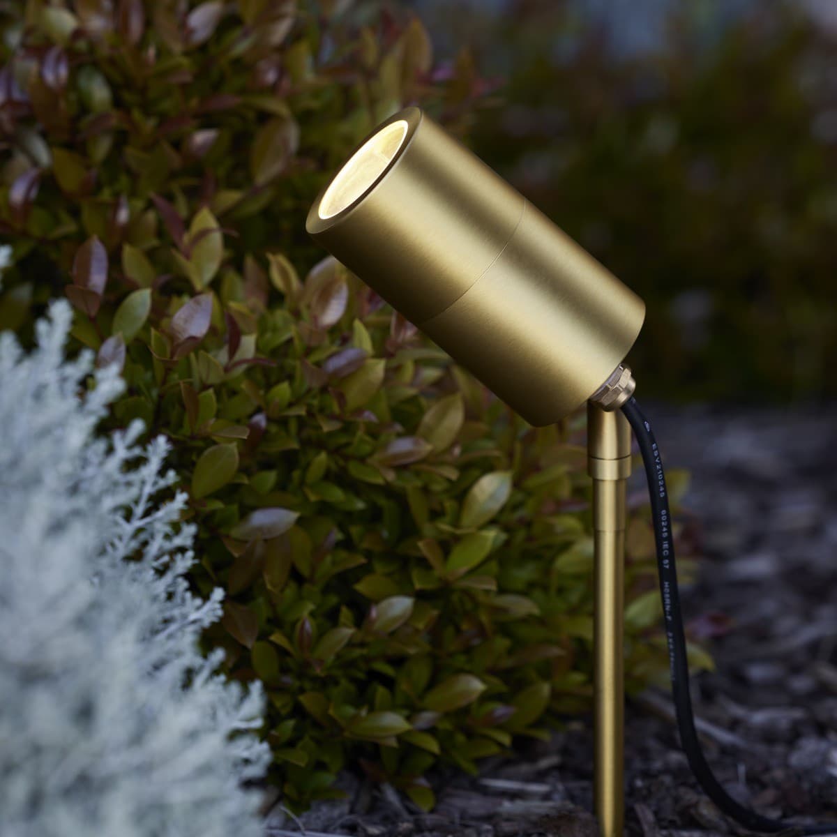 Made By Mayfair Seaside 12V Exterior Spike Garden Light in Aged Solid Brass-img-3