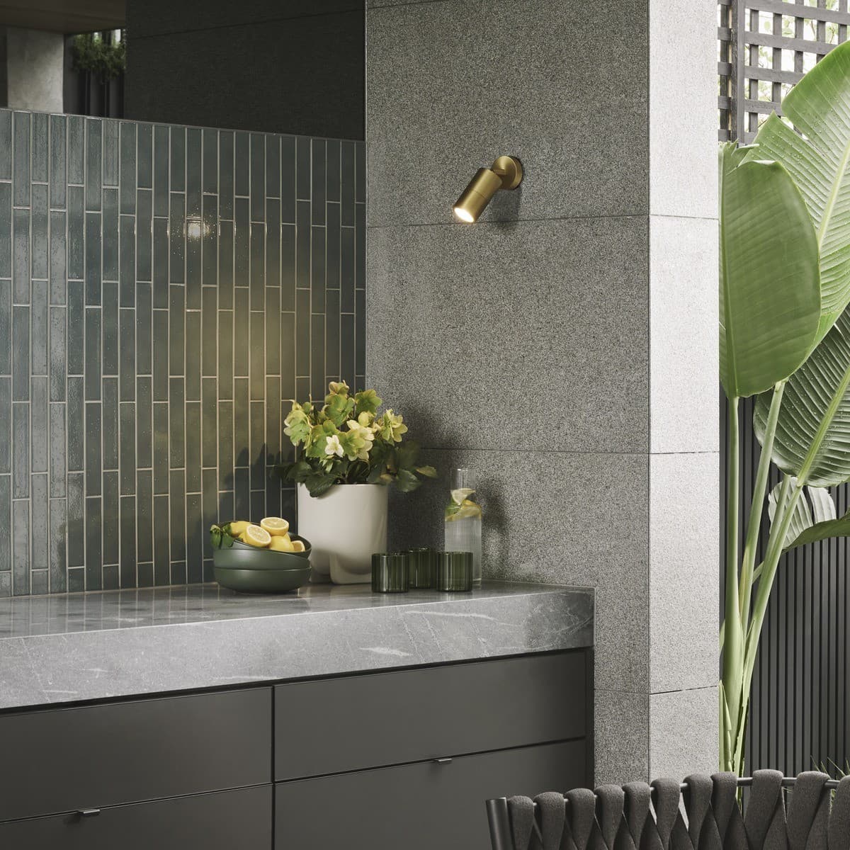 Made By Mayfair Seaside Adjustable Exterior Wall Spot in Brass-img-4