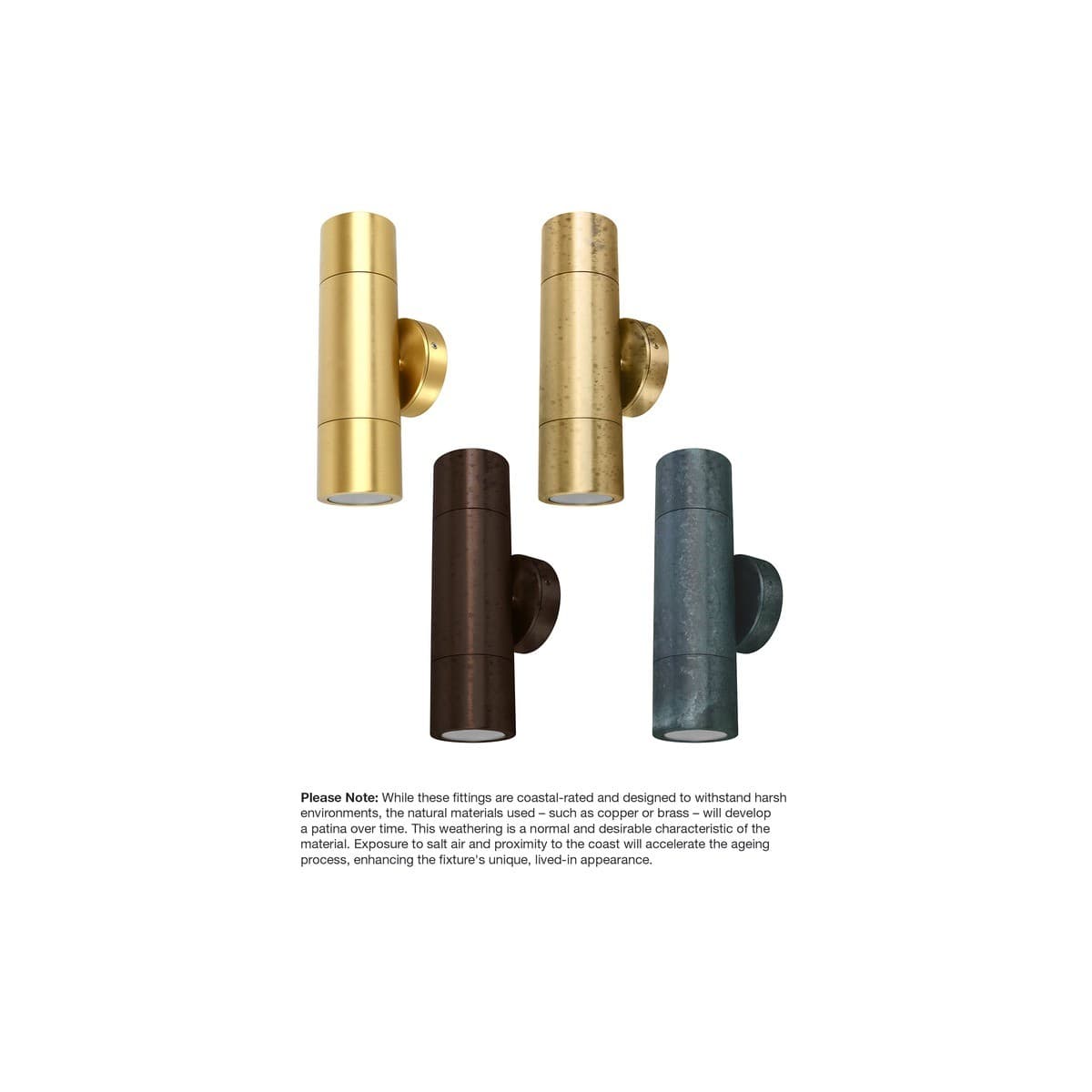 Made By Mayfair Seaside Exterior Up/Down Wall Bracket in Brass