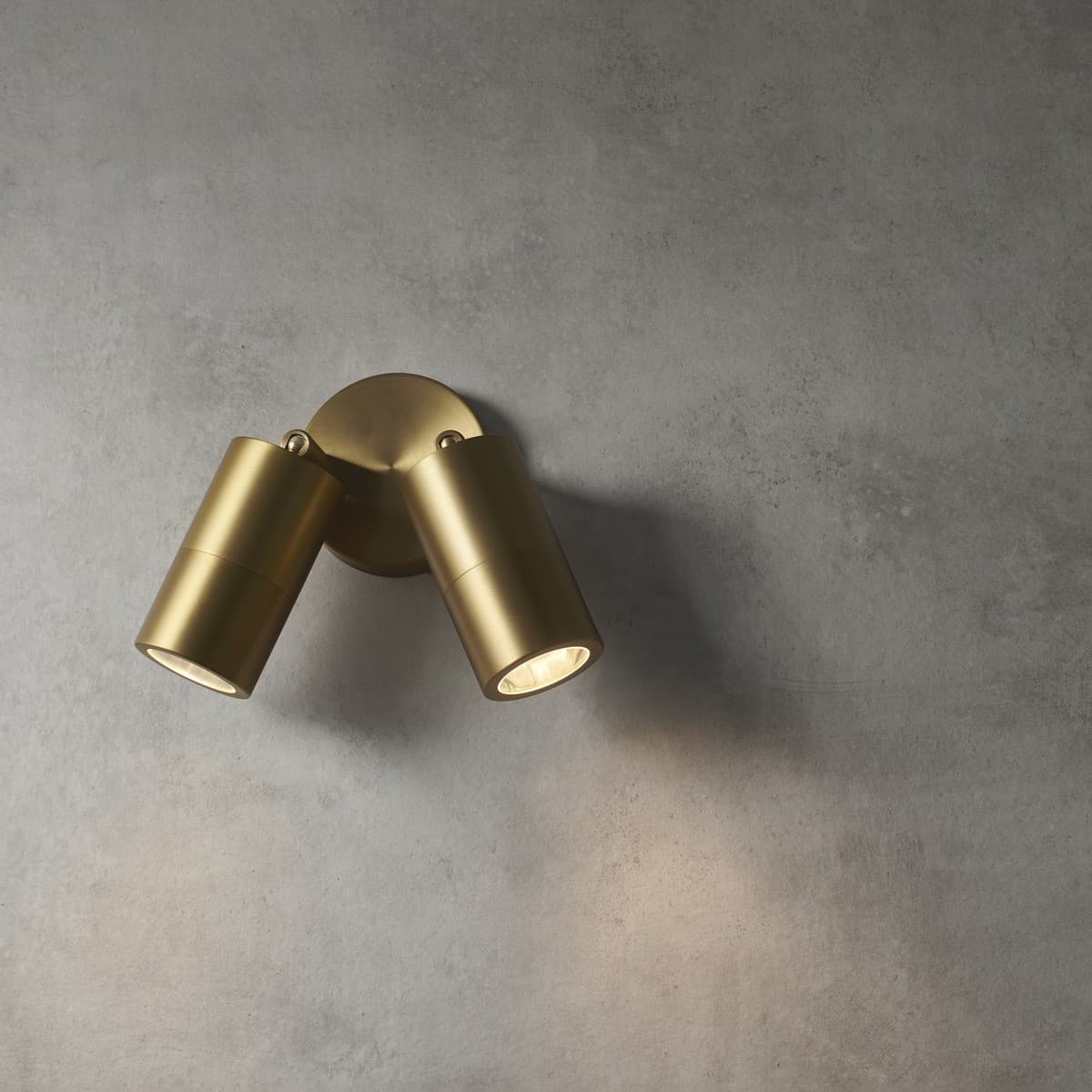 Made By Mayfair Seaside Exterior 2 Light Adjustable Spotlight in Brass-img-4