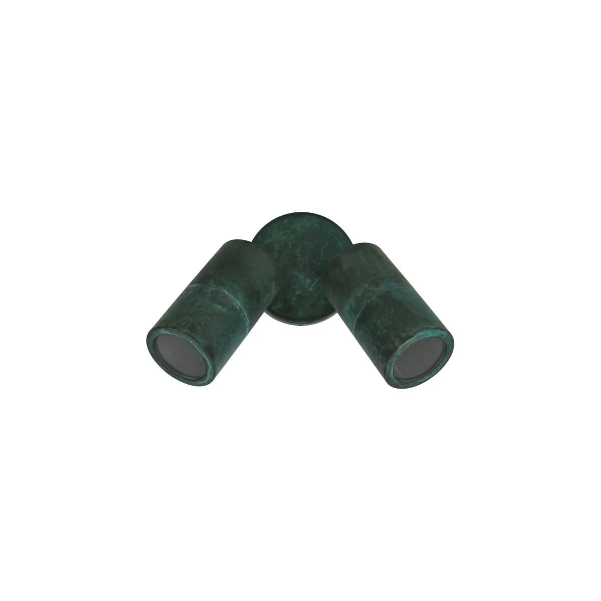 Made By Mayfair Seaside Exterior 2 Light Adjustable Spotlight in Verdigris