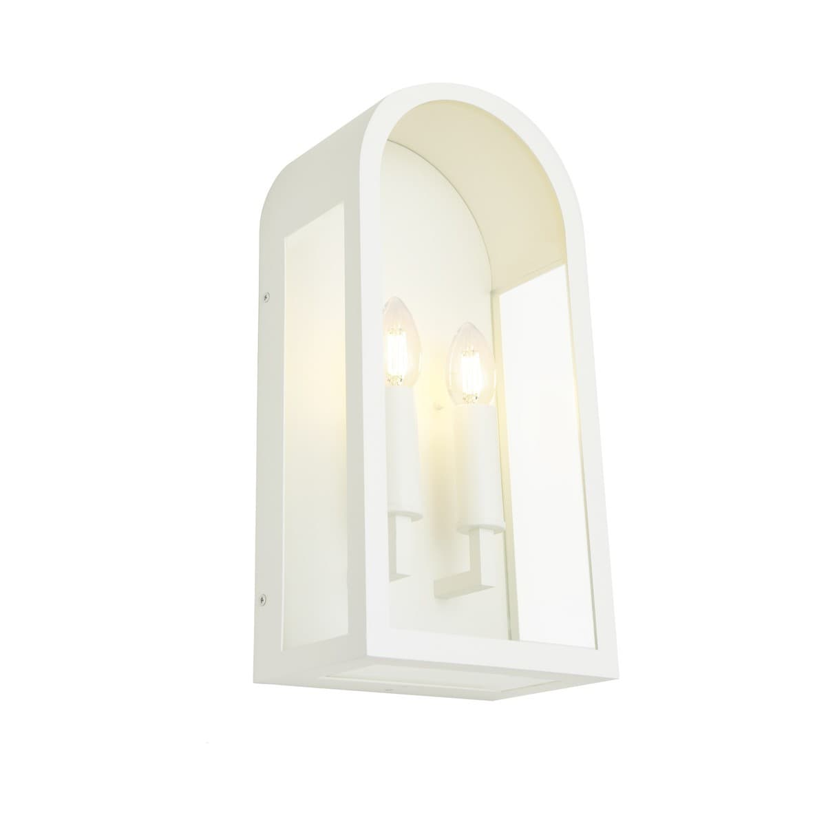 Positano 2 Light Exterior Wall Sconce in White-img-1