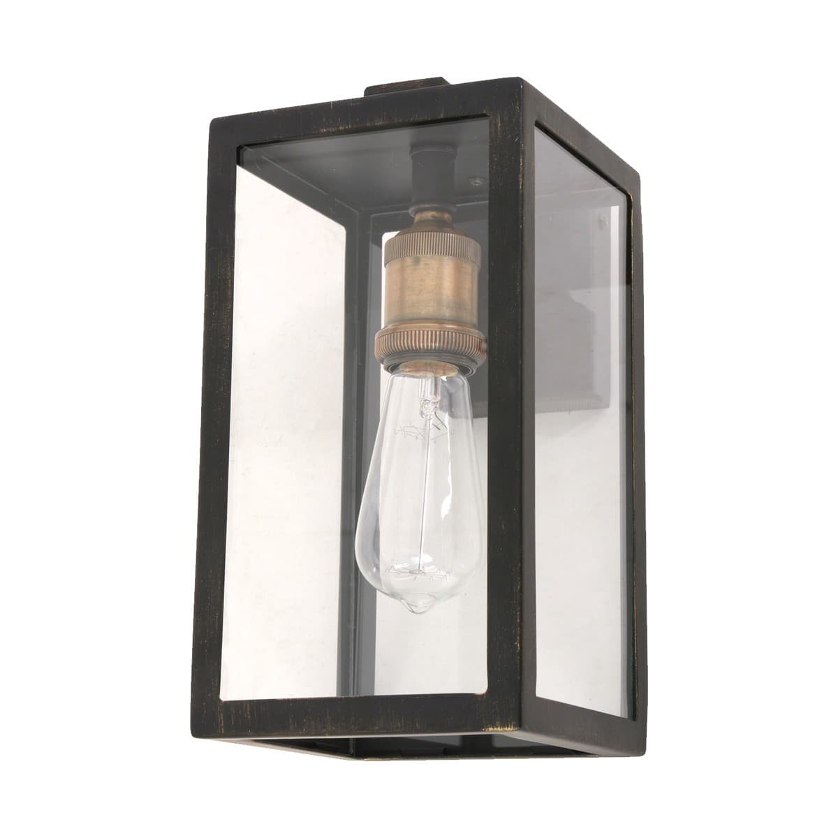 Southampton 1 Light Small Wall Bracket in Antique Black with Bronze Accents-img-1
