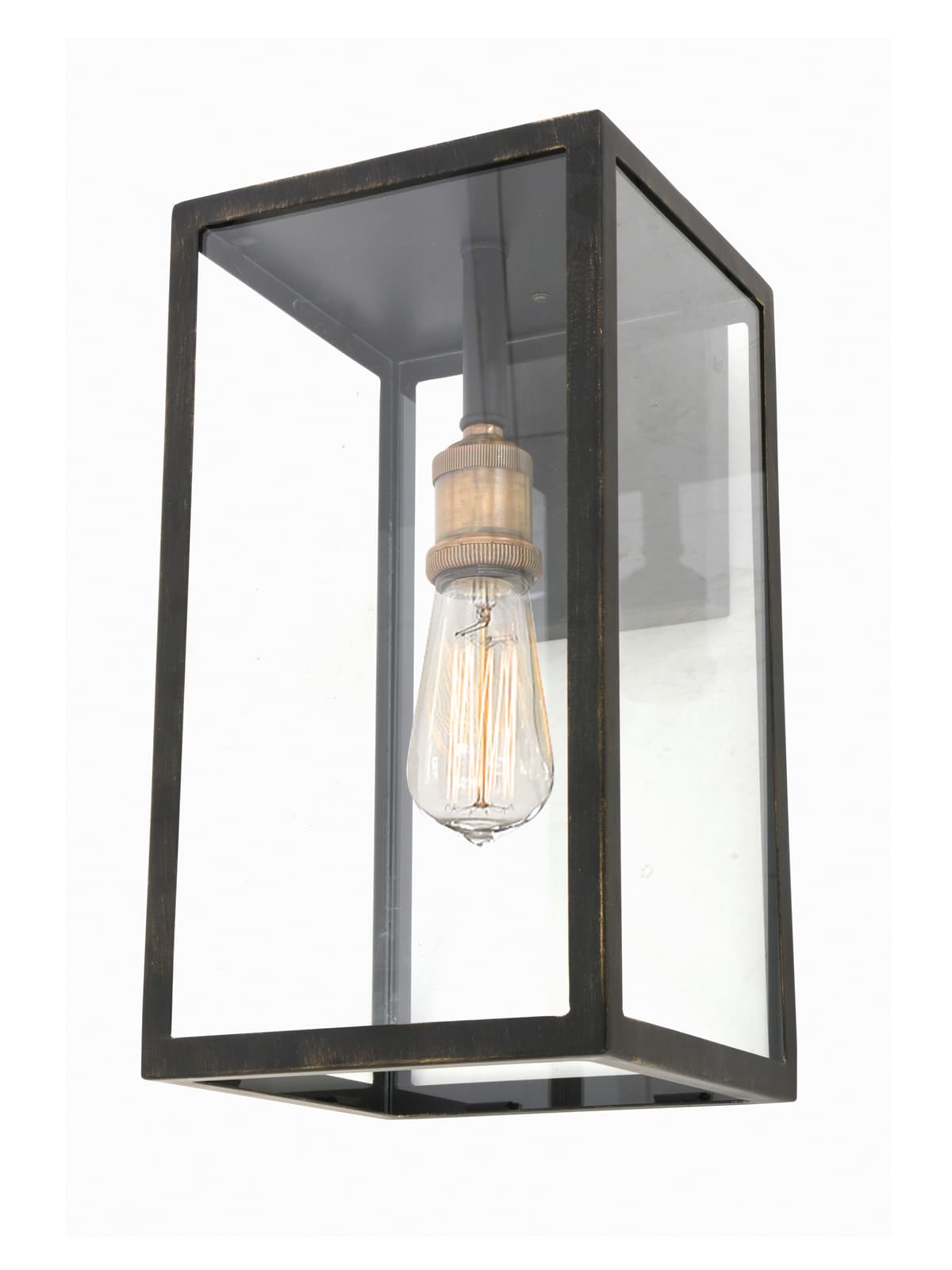 Southampton 1 Light Large Wall Bracket in Antique Black with Bronze Accents-img-1
