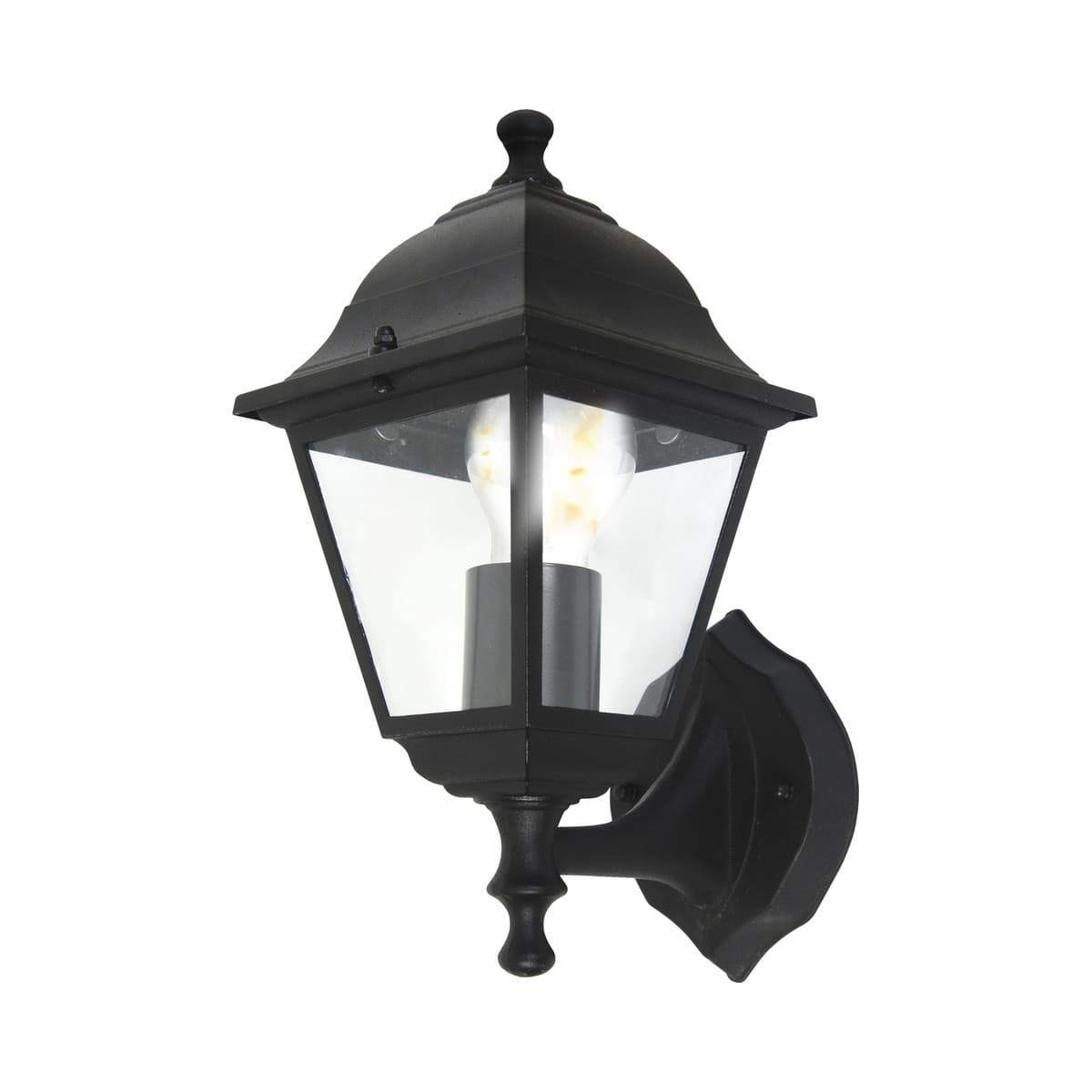 Lima II Exterior Upward Facing Wall Bracket in Black-img-1