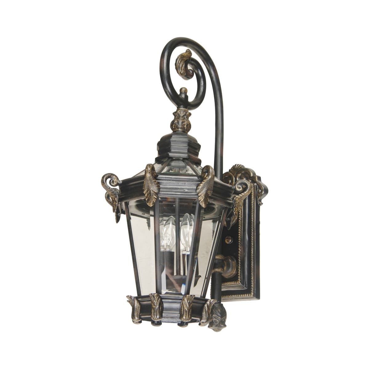 Alcazar 2 Light Large Wall Bracket in Burnt Gold