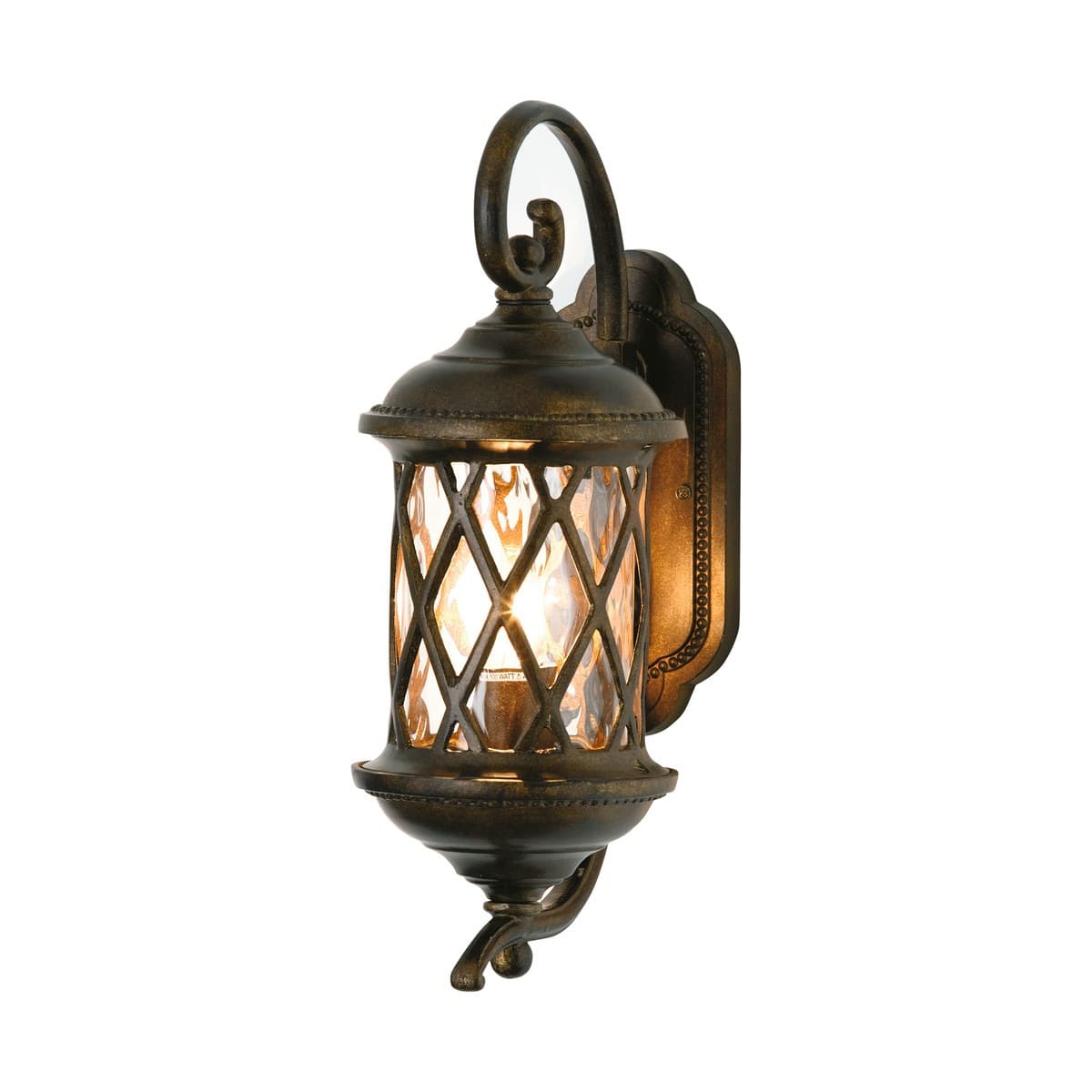 Villa Medium Exterior Wall Bracket in Antique Gold Finish