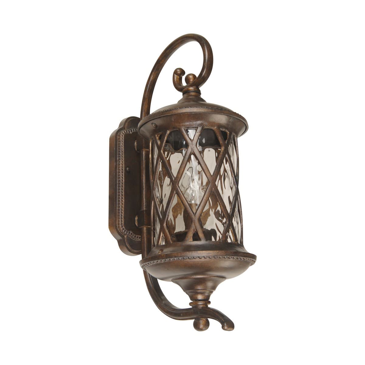 Villa Medium Exterior Wall Bracket in Antique Gold Finish