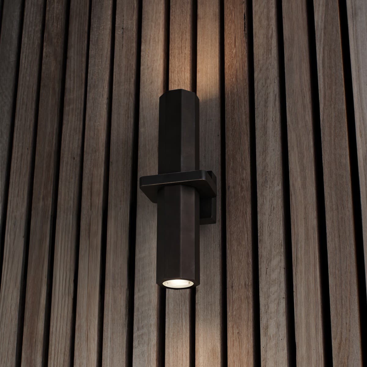 Made By Mayfair Seaside Octagon 2 Light Up/Down Wall Bracket in Aged Solid Bronze-img-1