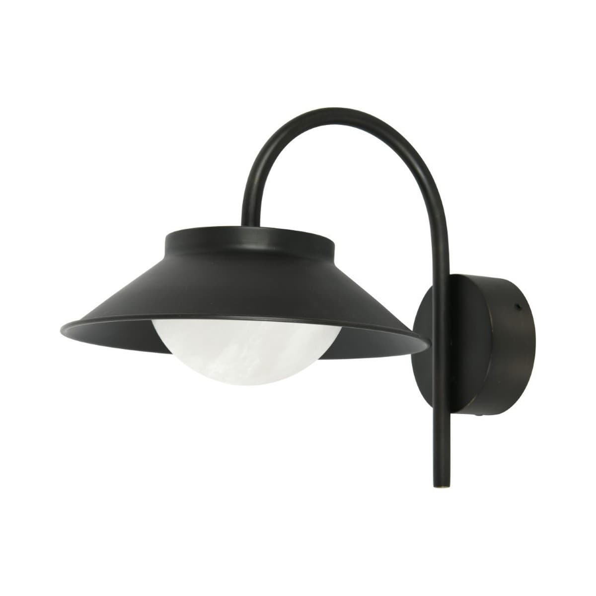Made By Mayfair Seaside St Kilda Exterior Wall Bracket in Aged Solid Bronze with Spanish Alabaster Shade-img-1