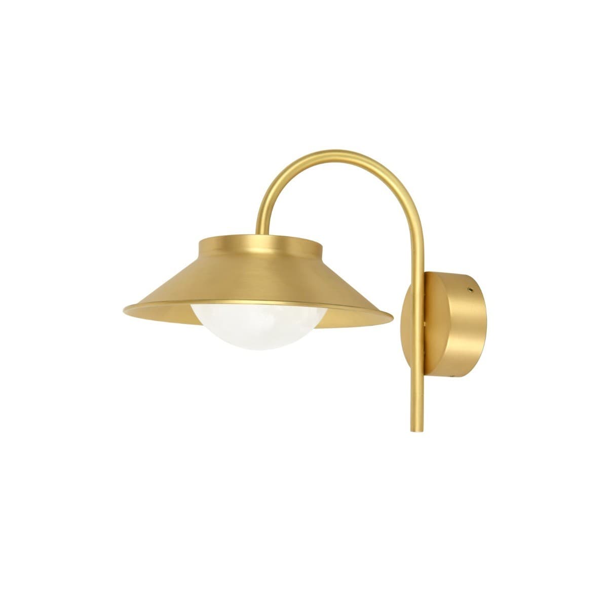 Made By Mayfair Seaside St Kilda Exterior Wall Bracket in Solid Brass with Spanish Alabaster Shade-img-1