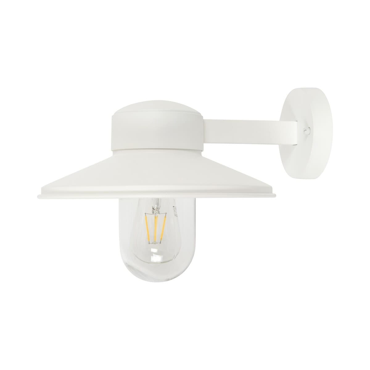 Meribell 1 Light Exterior Wall Bracket in White-img-1