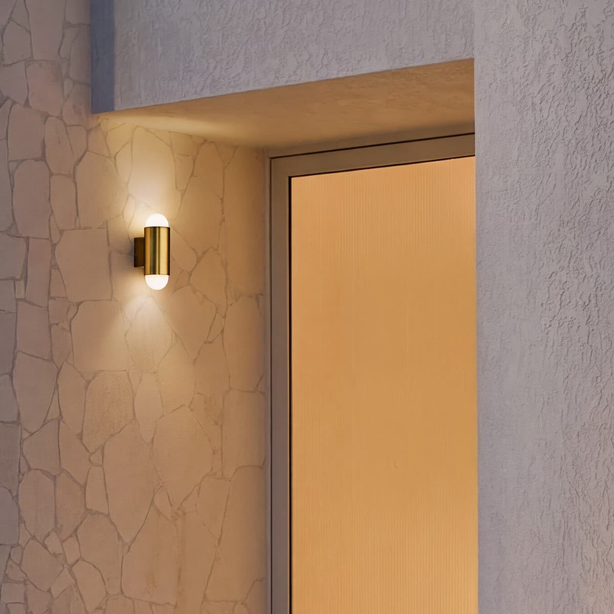 Pebble 2 Light Up/Down Wall Bracket in Antique Brass-img-4