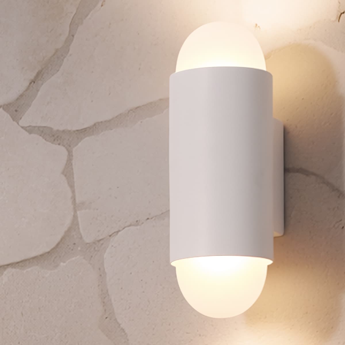Pebble 2 Light Up/Down Wall Bracket in White-img-3