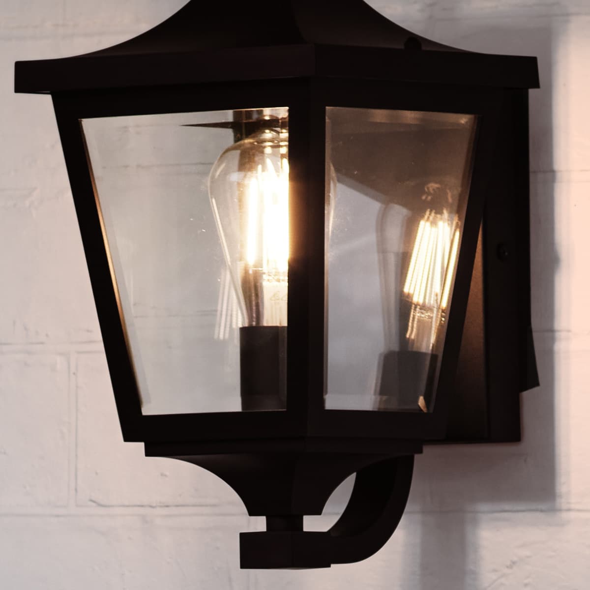 Leon 1 Light Small Exterior Wall Lantern in Black-img-3