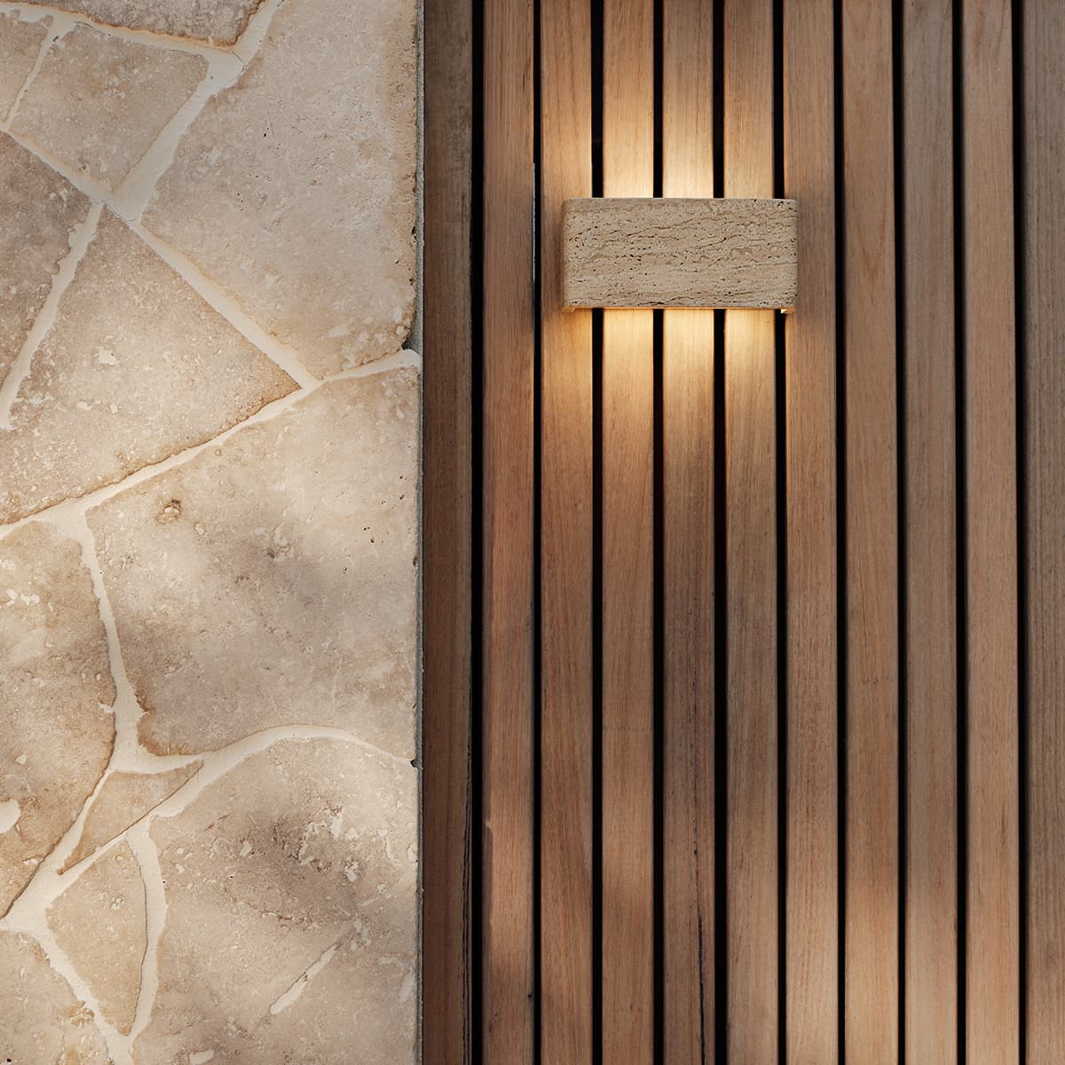 Sync LED Up/Down Wall Sconce in Travertine-img-4