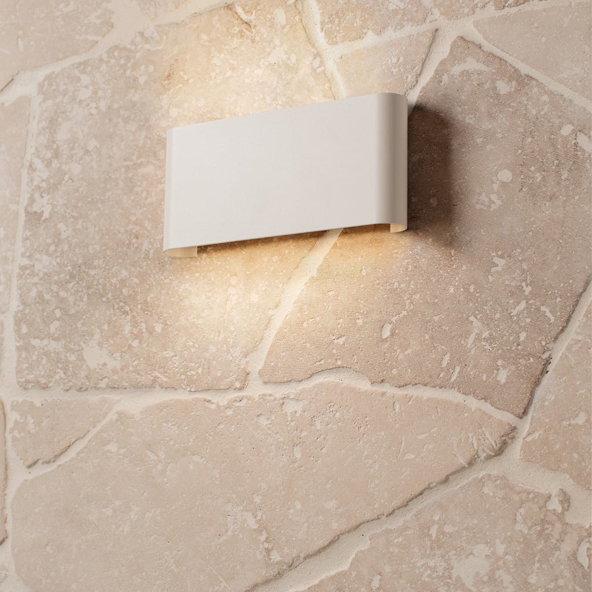 Sync LED Up/Down Rounded Wall Sconce in White-img-4