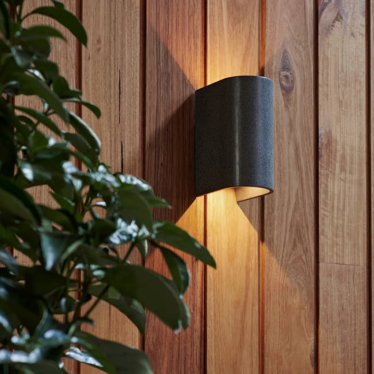 MFL Tanimi Cylinder LED Up/Down Exterior Wall Light in Black-img-3