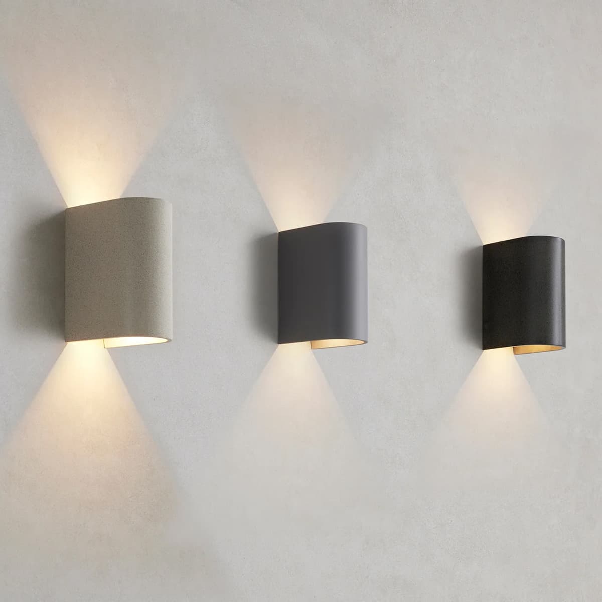 MFL Tanimi Cylinder LED Up/Down Exterior Wall Light in Black-img-4