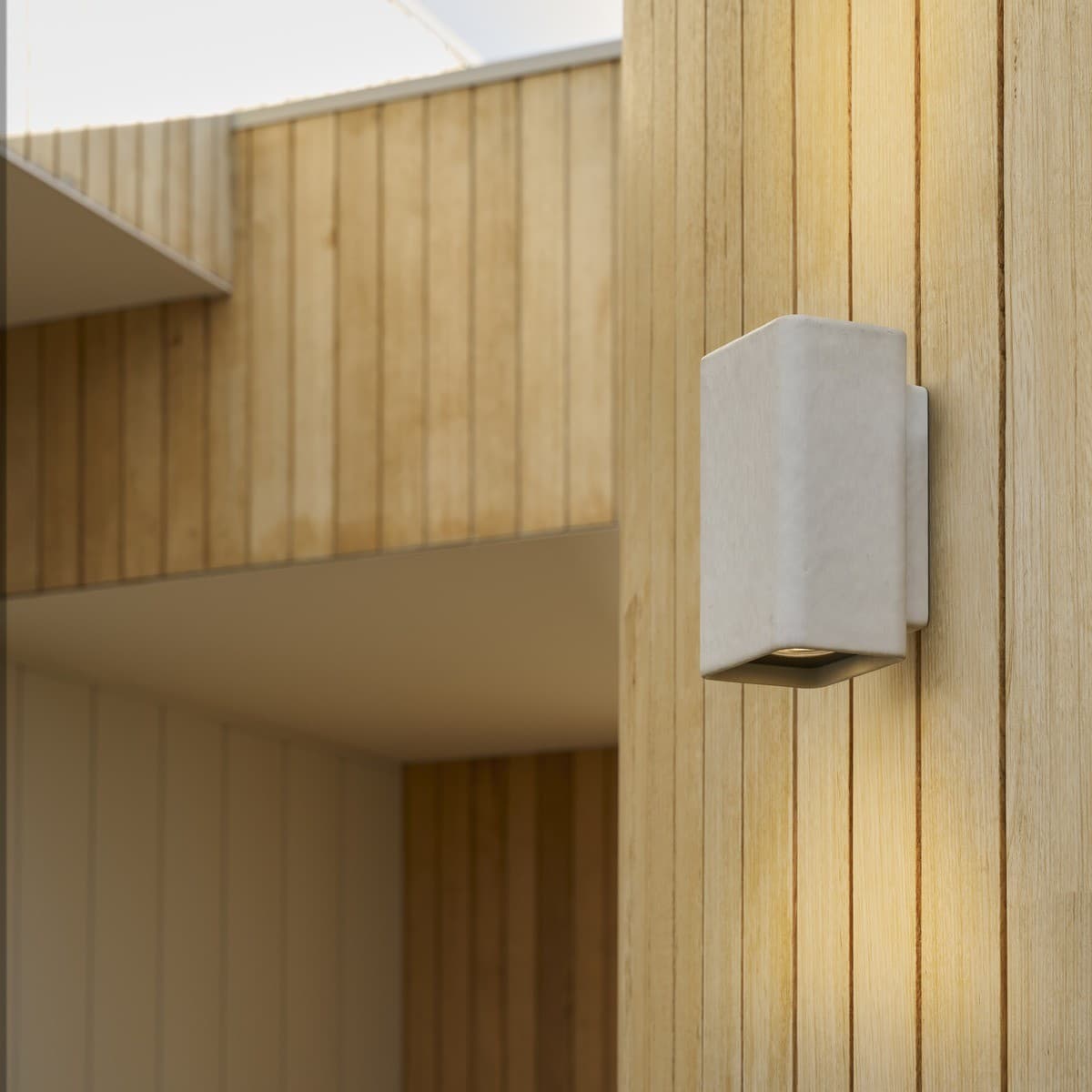 Flinders 2 Light Square Up/Down Exterior Wall Sconce in White-img-3