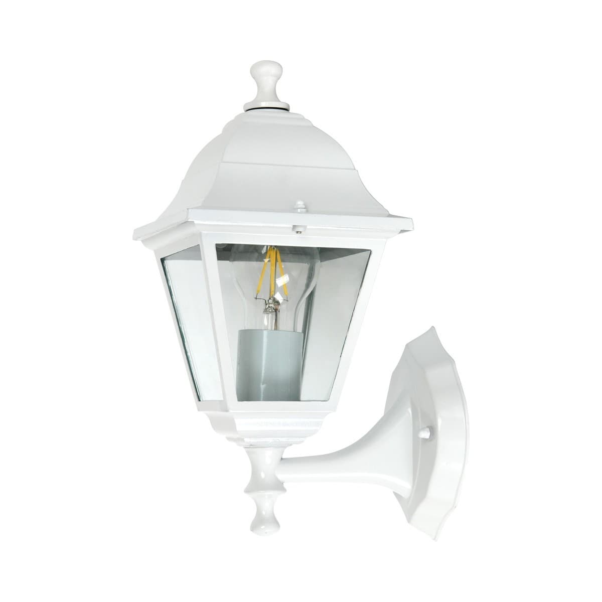 Lima II Exterior Upward Facing Wall Bracket in White-img-1