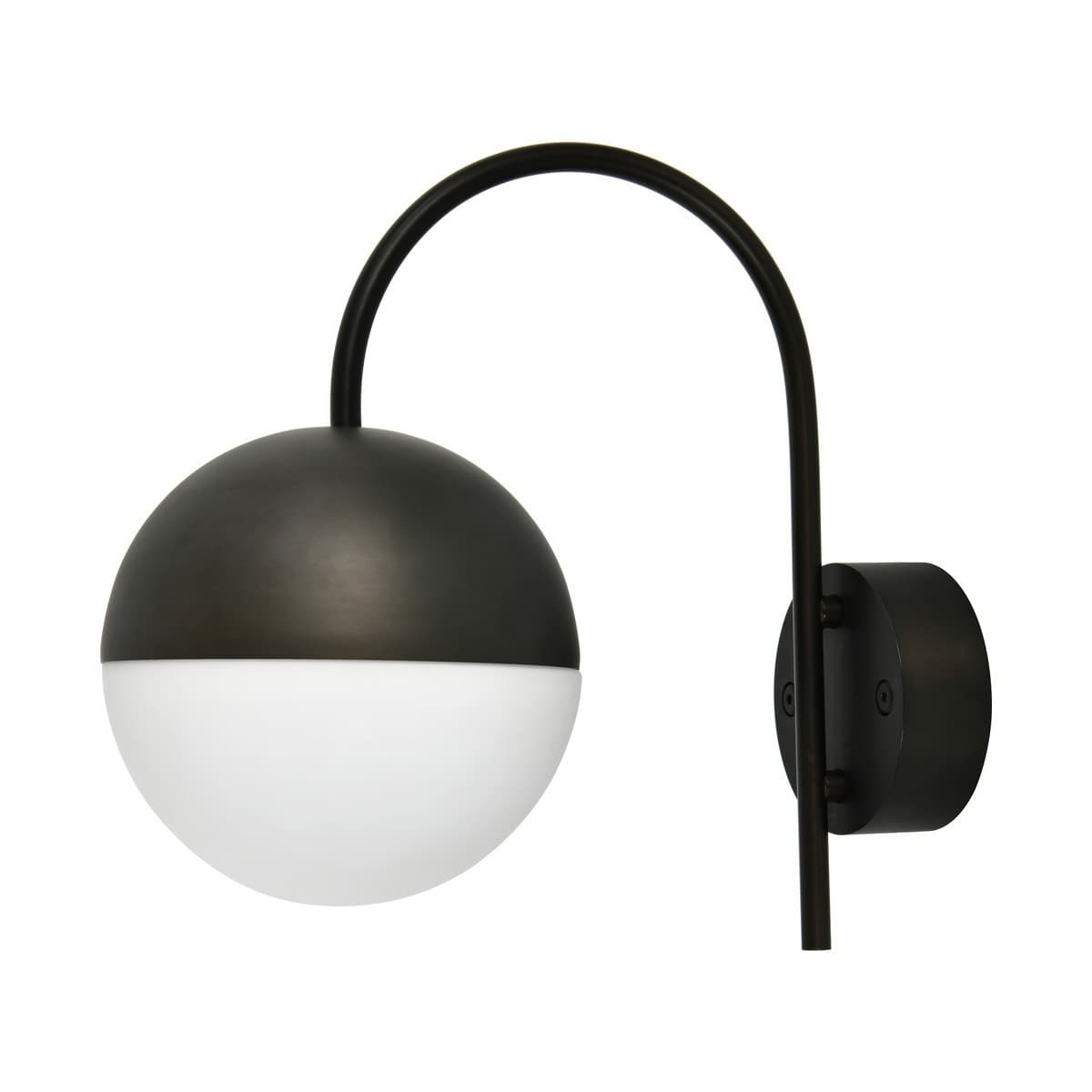 Made by Mayfair Seaside Talis Exterior Wall Bracket in Aged Solid Bronze with Opal Glass-img-1