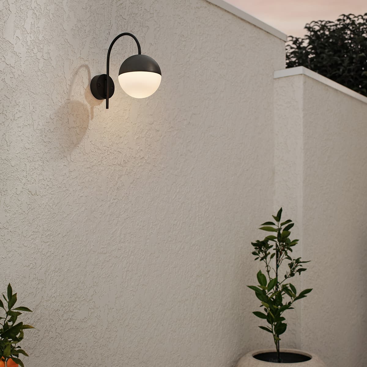 Made by Mayfair Seaside Talis Exterior Wall Bracket in Aged Solid Bronze with Opal Glass-img-2
