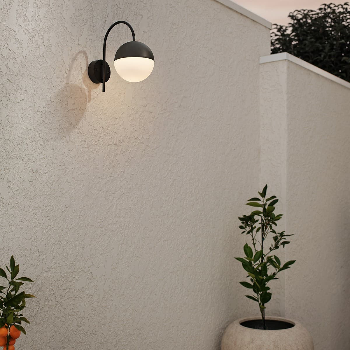 Made by Mayfair Seaside Talis Exterior Wall Bracket in Aged Solid Bronze with Opal Glass-img-4