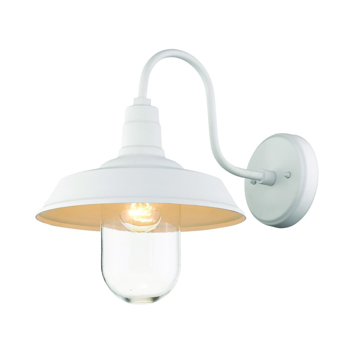 Portsea 1 Light Exterior Wall Bracket in White-img-1