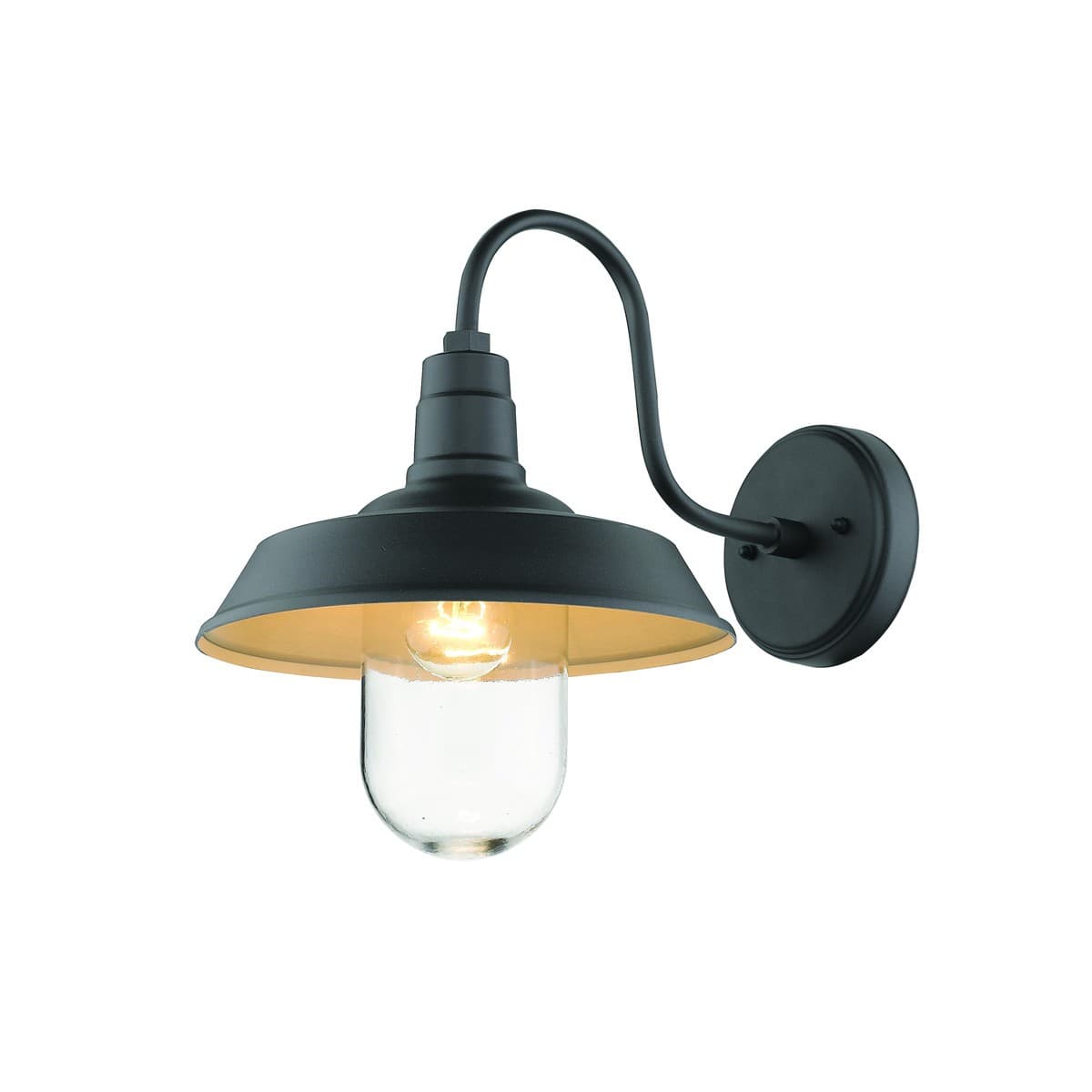 Portsea 1 Light Exterior Wall Bracket in Black-img-1