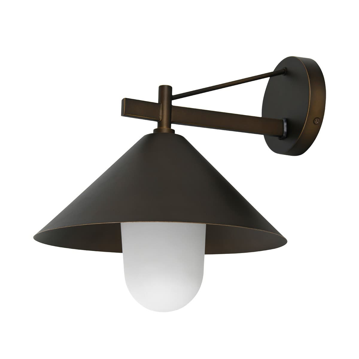 Yamba 1 Light Wall Bracket in Bronze with Frosted Glass Diffuser