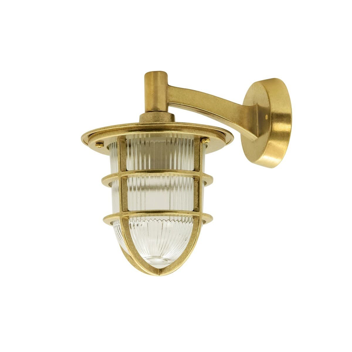 Santorini Palos 1 Light Wall Bracket with Cage in Solid Brass-img-1