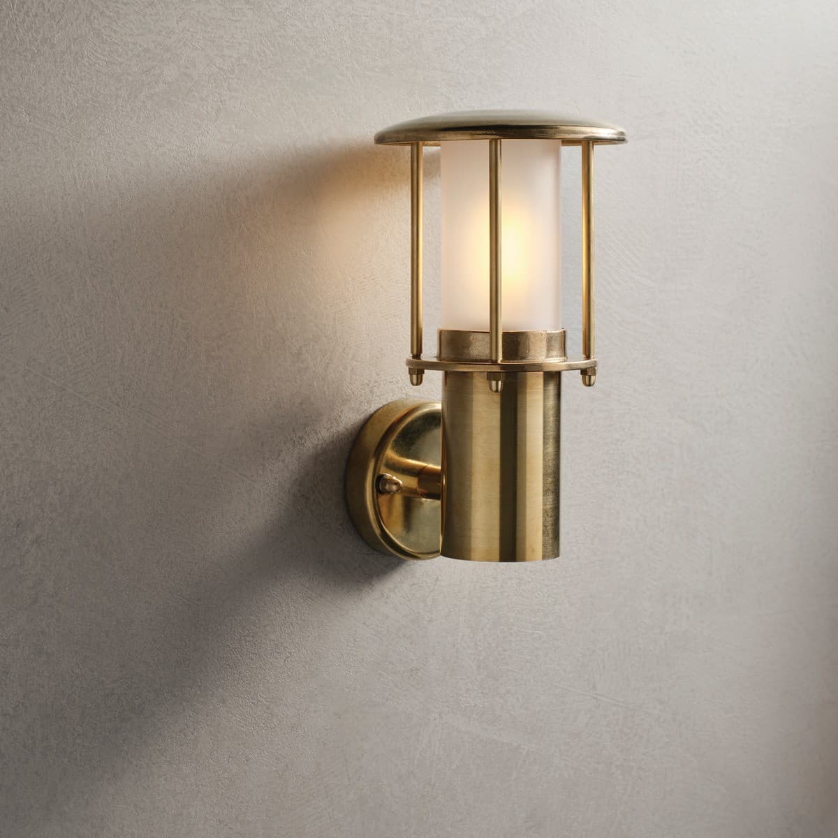 Santorini Crete 1 Light Wall Bracket in Solid Brass
