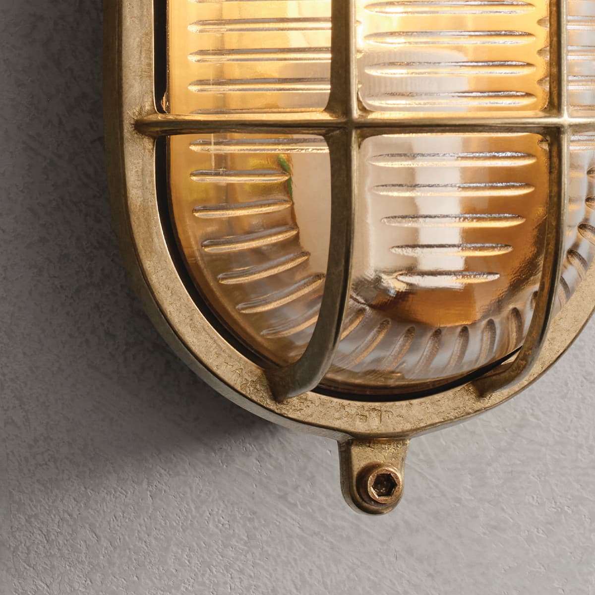 Santorini 1 Light Oval Bunker in Solid Brass-img-3