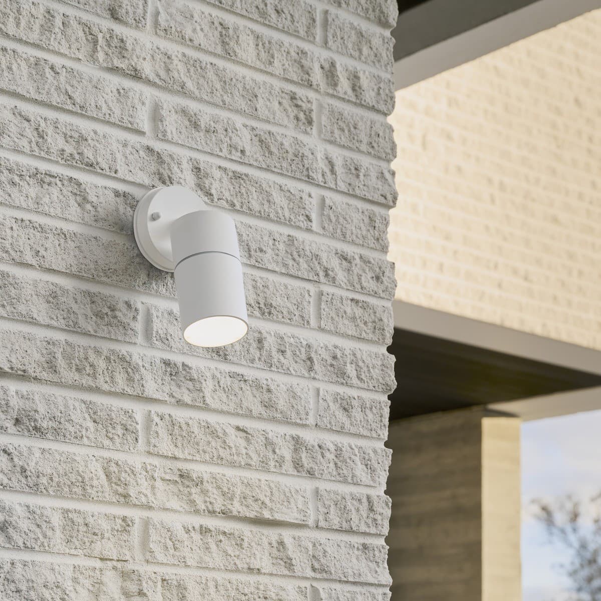 Wanaka 1 Light 240V Adjustable Exterior Wall Light in White-img-2