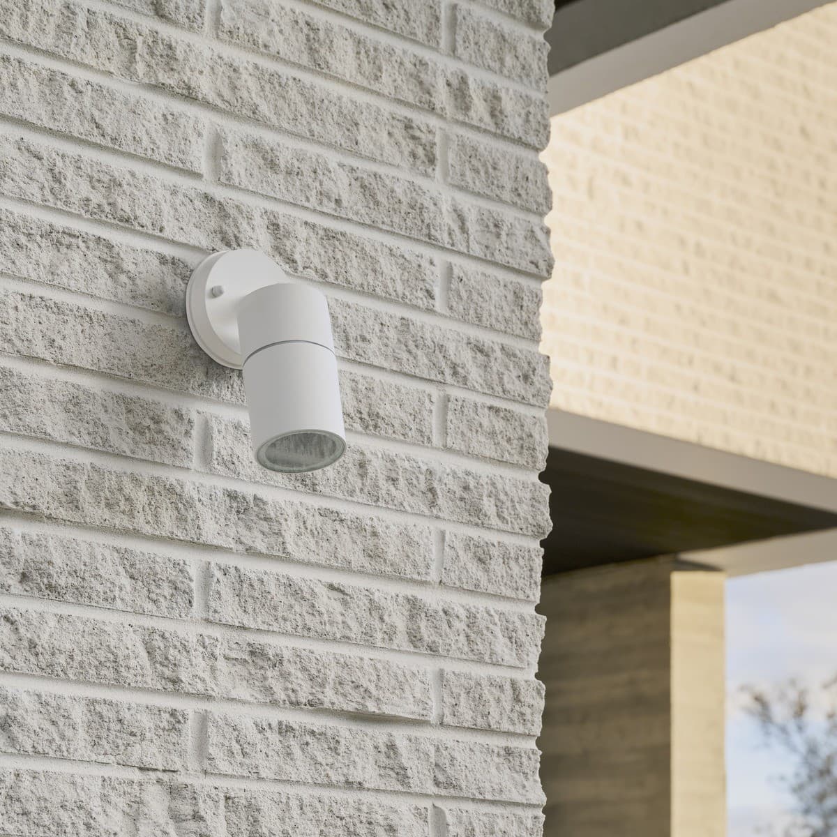 Wanaka 1 Light 240V Adjustable Exterior Wall Light in White-img-3
