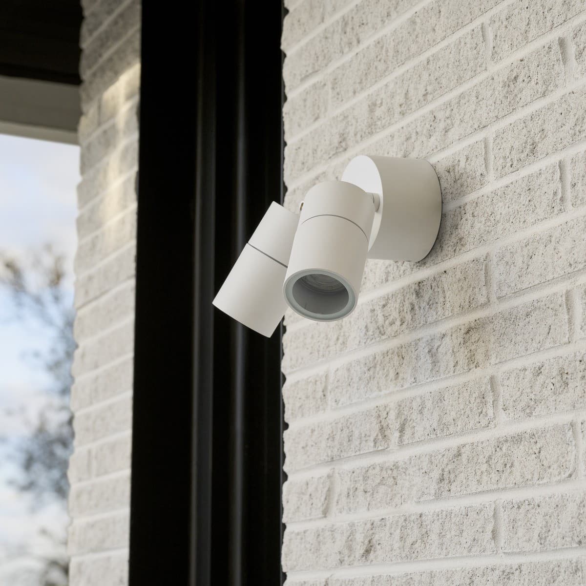 Wanaka 2 Light 240V Adjustable Exterior Wall Light in White-img-3