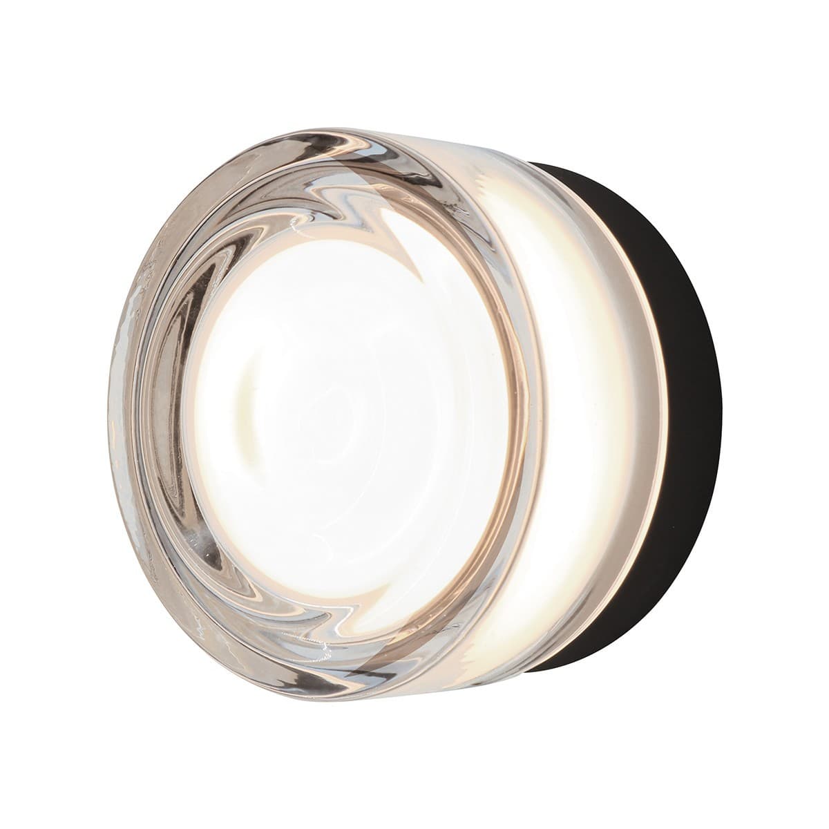 Cape 1 Light Wave Exterior Wall Sconce in Black-img-1