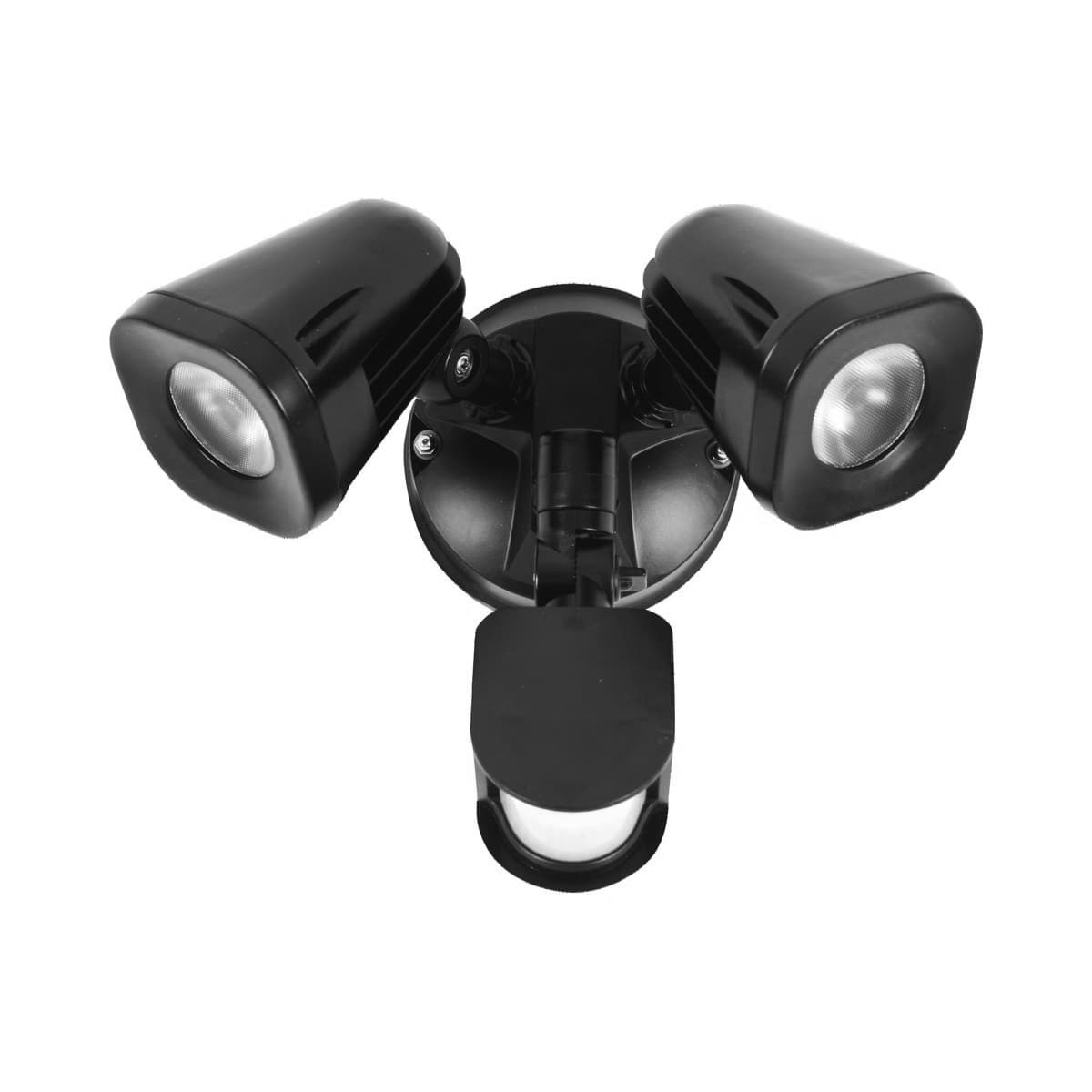 LEDLux Alert 2 Light Floodlight in Black with Sensor-img-1