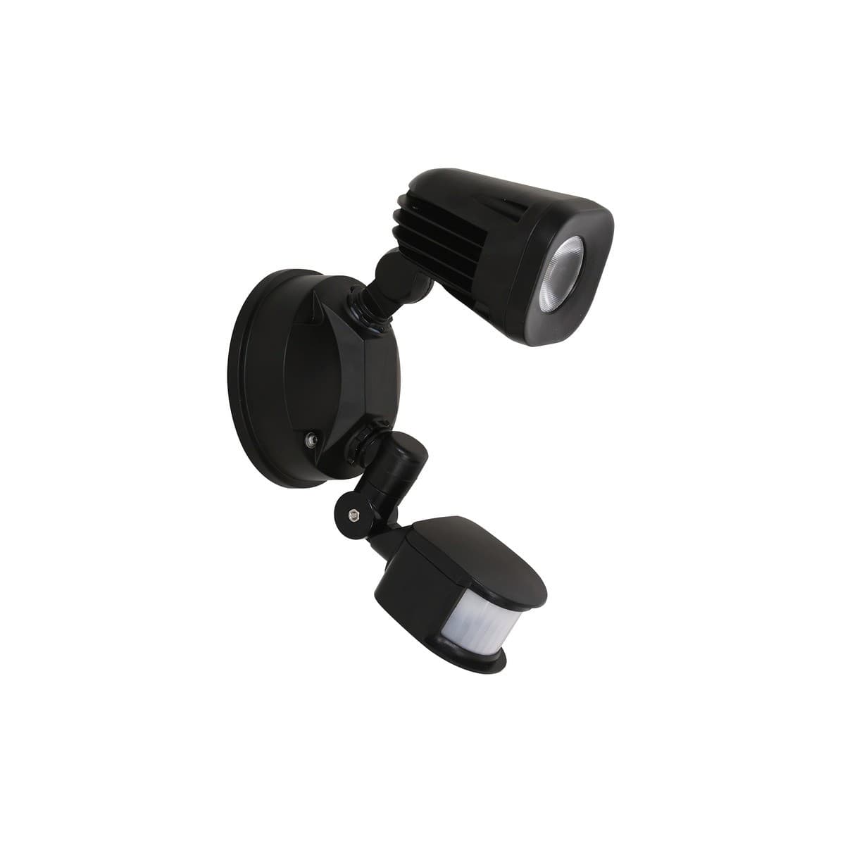 LEDlux Alert 1 Light 600 Lumen Black Floodlight with Sensor in Cool White-img-1