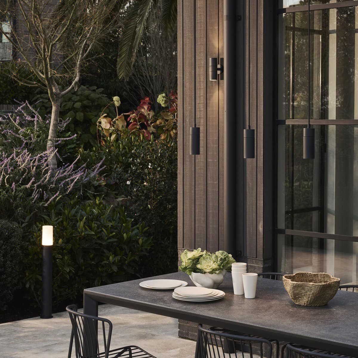 Wanaka 2 Light 240V Up/Down Exterior Wall Light in Black-img-2