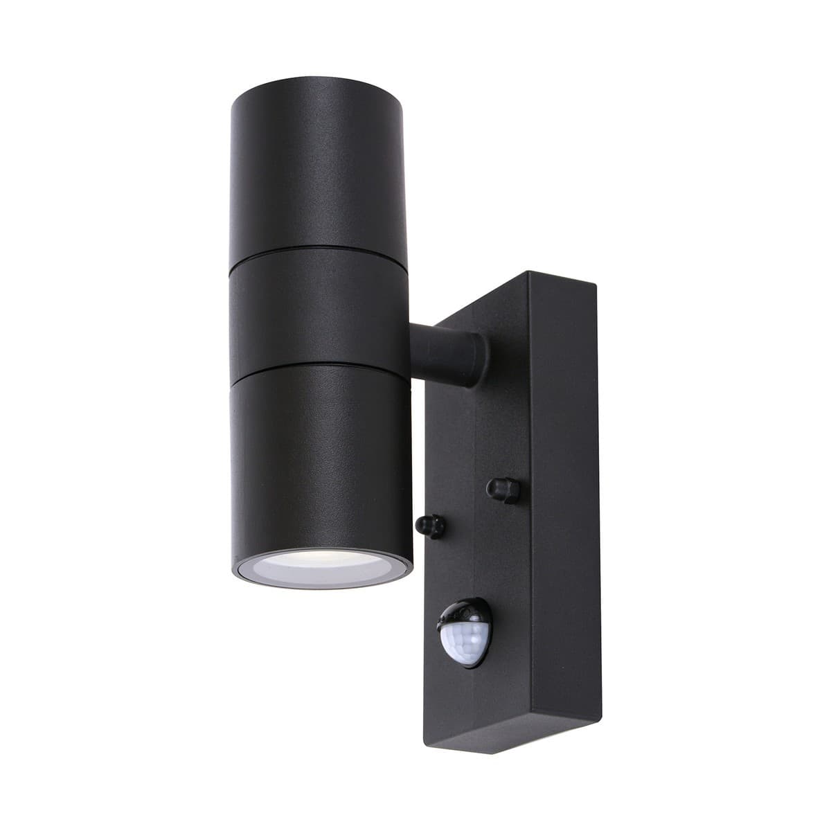 Wanaka 2 Light 240V Up/Down Exterior Wall Light with Sensor in Black-img-1