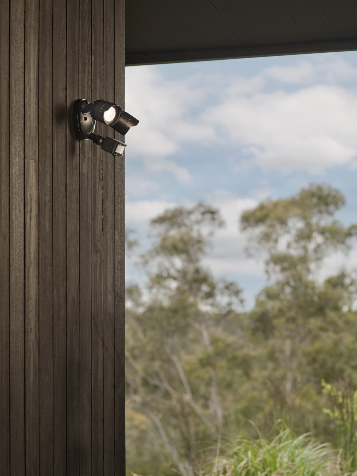 Bastion 2 Light LED Flood Light with Sensor in Black-img-2