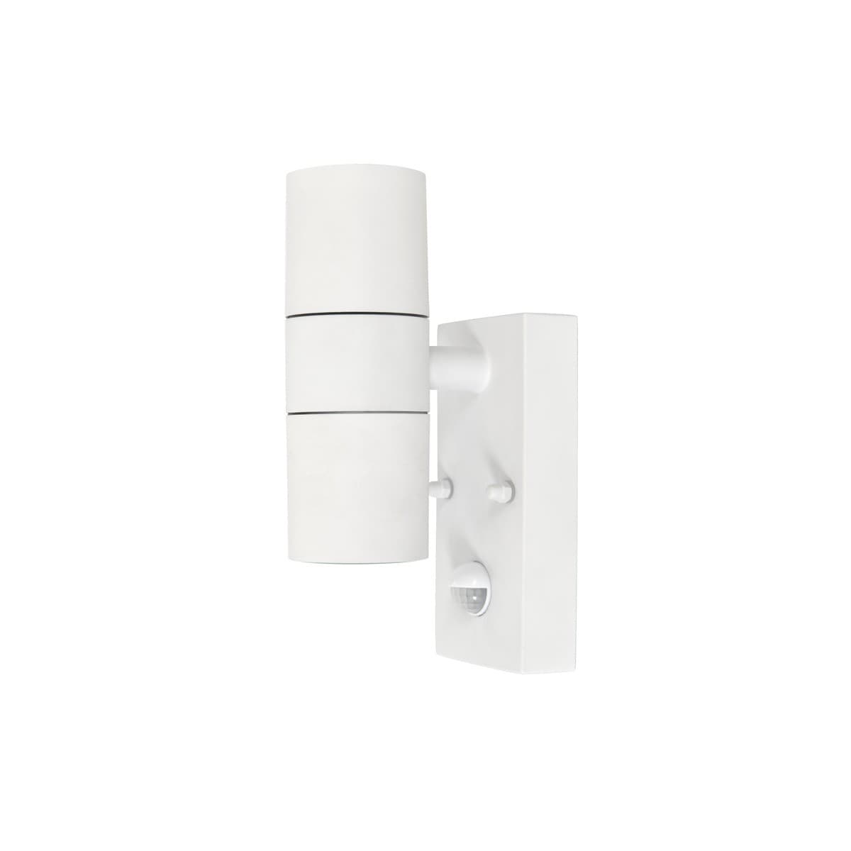 Wanaka 2 Light 240V Up/Down Exterior Wall Light with Sensor in White-img-1