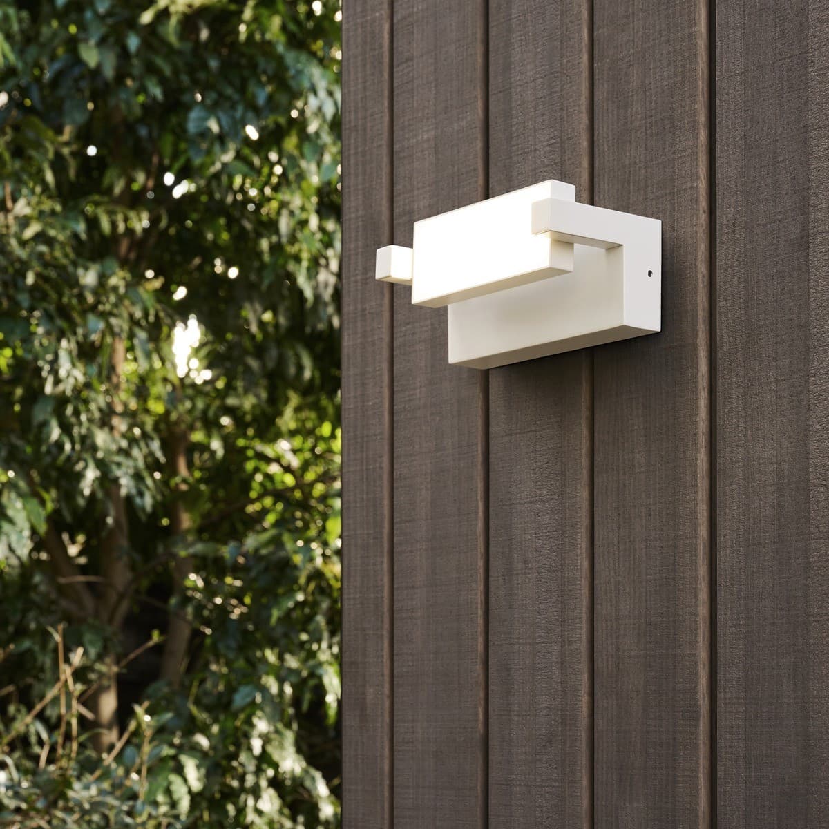 Base LED Exterior Flood Light in White-img-3