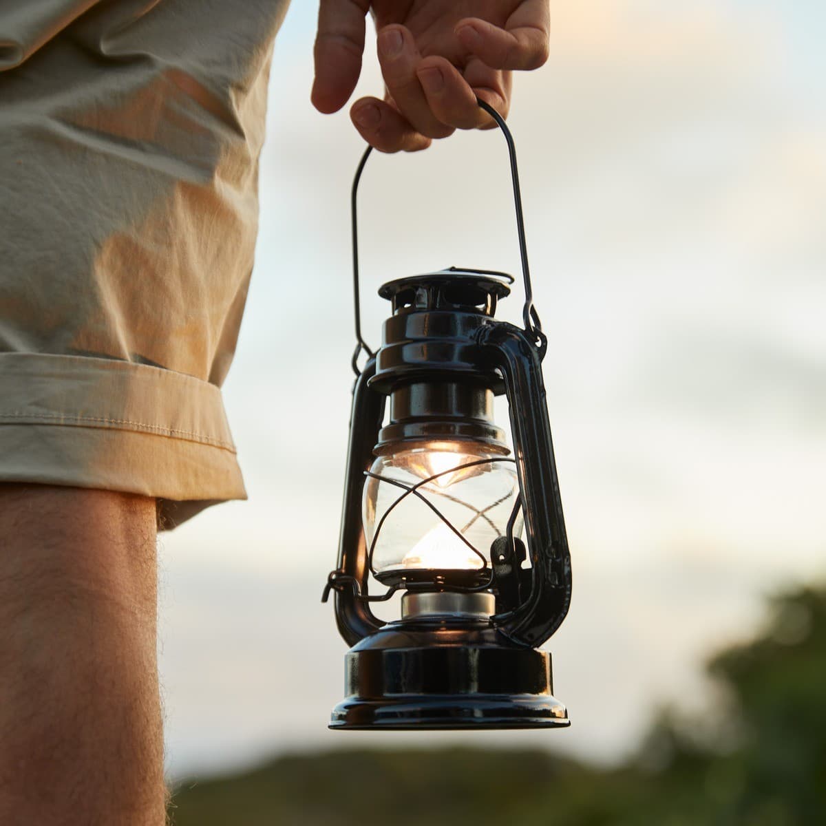LEDLux Easton LED Lantern in Black-img-3
