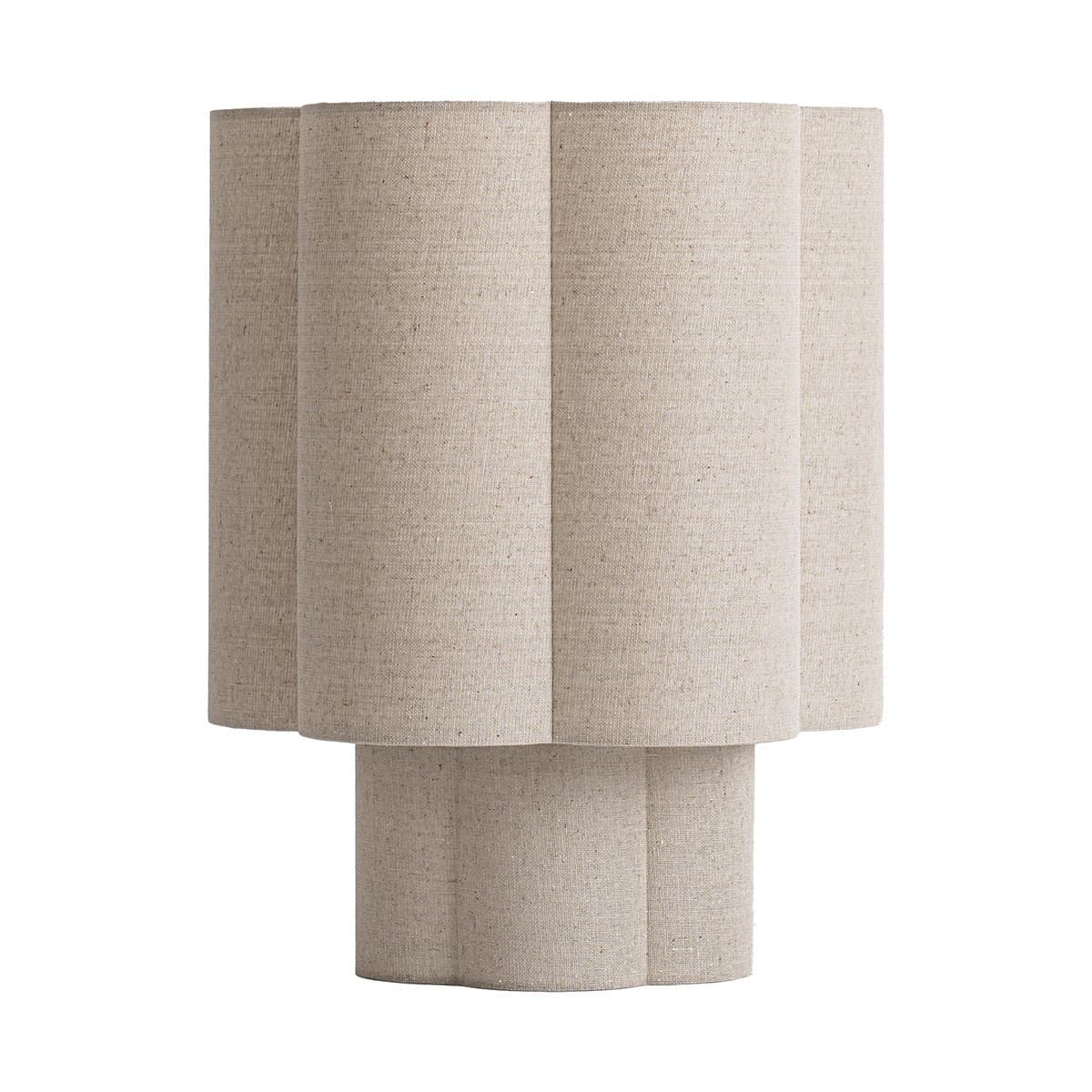 Astrid 1 Light Scalloped Table Lamp in Natural Linen-img-1